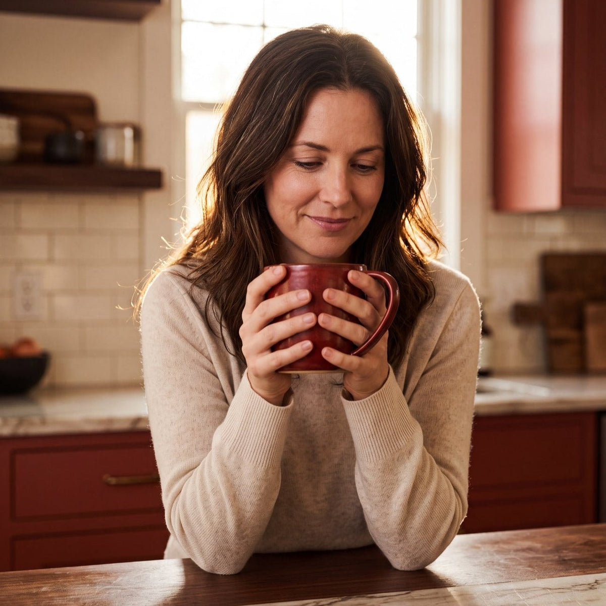 Woman taking a moment for herself